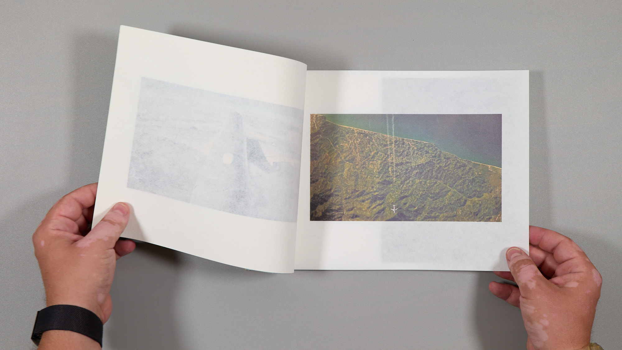 Spread with airplane photo